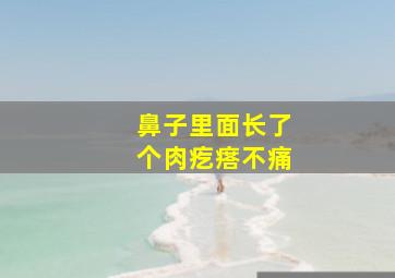 鼻子里面长了个肉疙瘩不痛