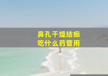 鼻孔干燥结痂吃什么药管用