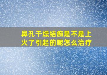 鼻孔干燥结痂是不是上火了引起的呢怎么治疗