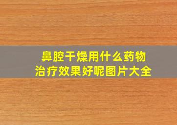 鼻腔干燥用什么药物治疗效果好呢图片大全