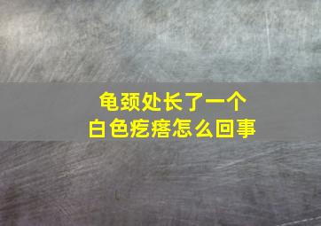 龟颈处长了一个白色疙瘩怎么回事